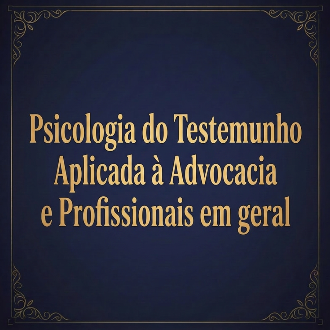 Curso Psicologia do Testemunho Aplicada à Advocacia e Profissionais em geral